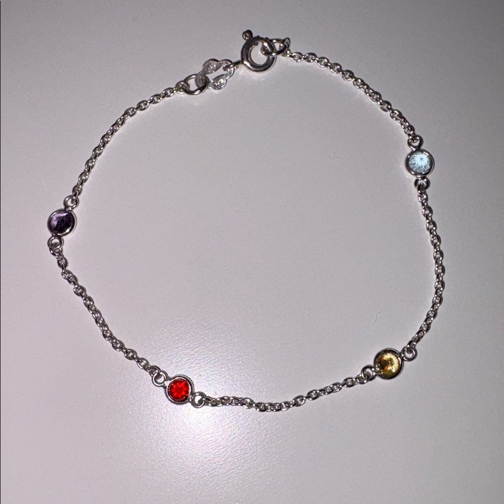 Sterling Silver Bracelet marked IBB 925 7.5” - Picture 3 of 6